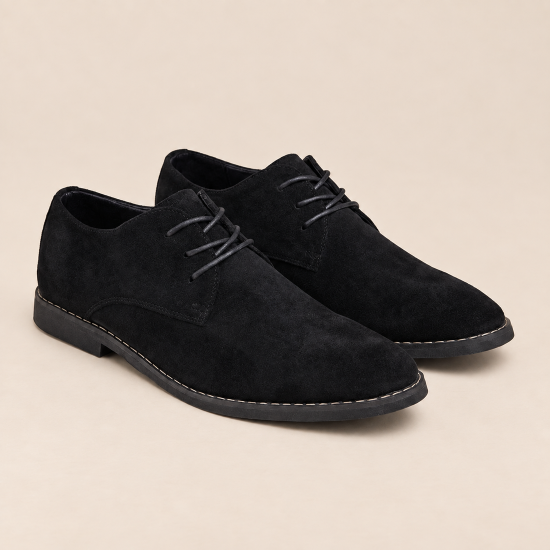 Men's Suede Lace-Up Derby Shoes