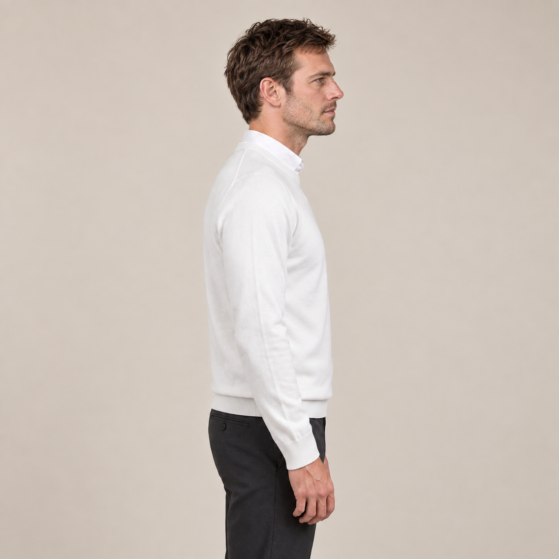 Men's Fine Knit Crew Neck Sweater