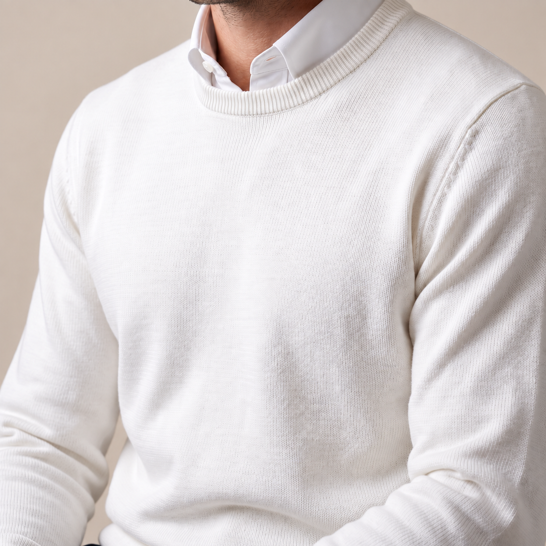 Men's Fine Knit Crew Neck Sweater