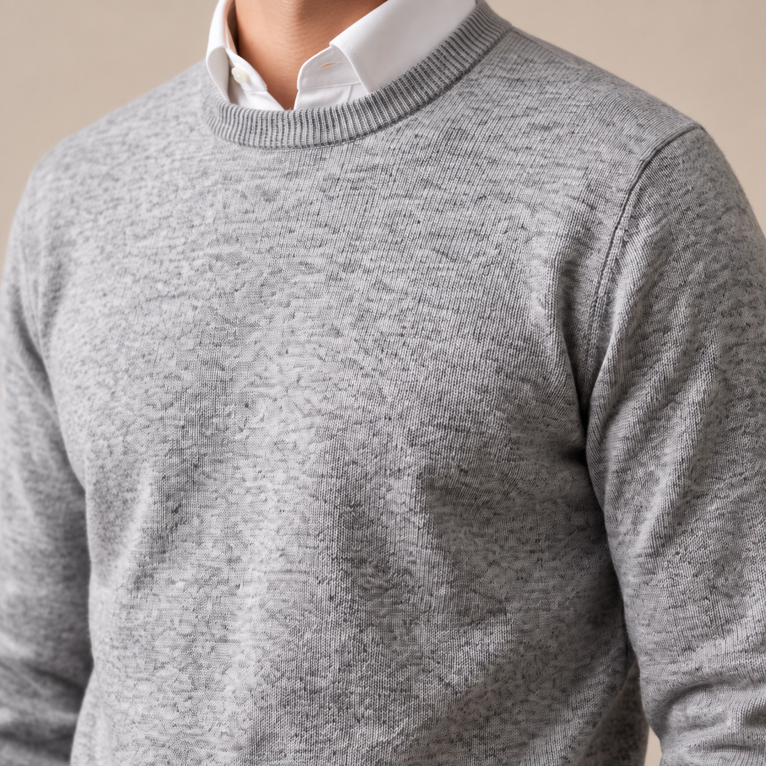 Men's Fine Knit Crew Neck Sweater