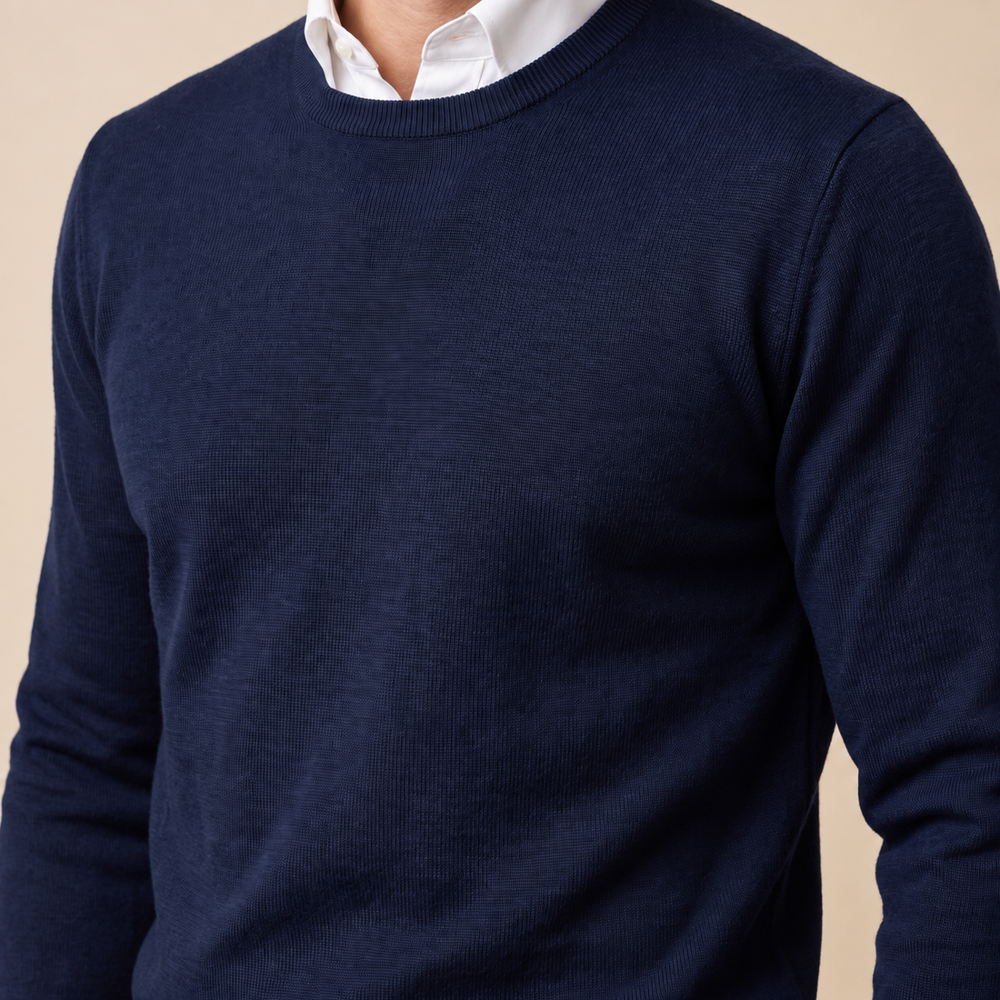 Men's Fine Knit Crew Neck Sweater