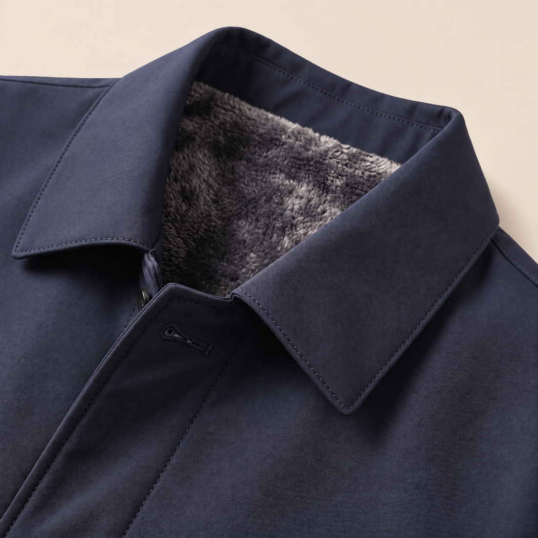 Men's Fleece-Lined Shirt Collar Jacket