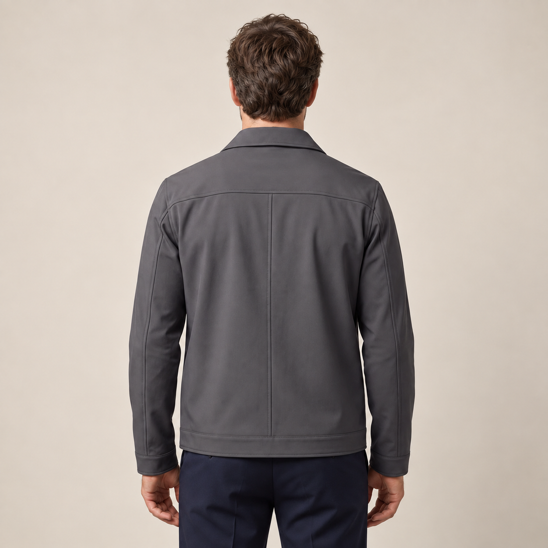 Men's Fleece-Lined Shirt Collar Jacket