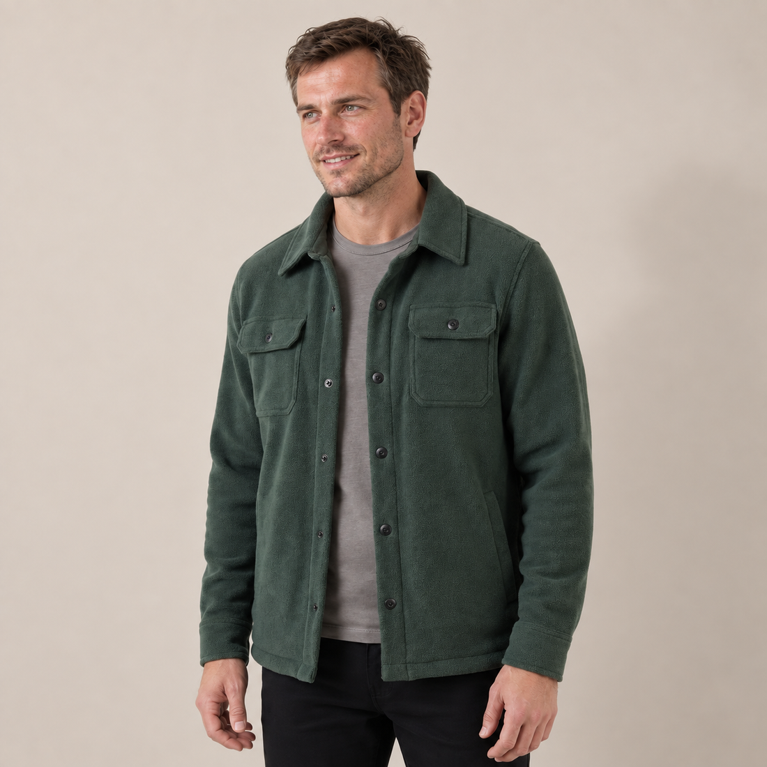 Men's Fleece Overshirt Jacket