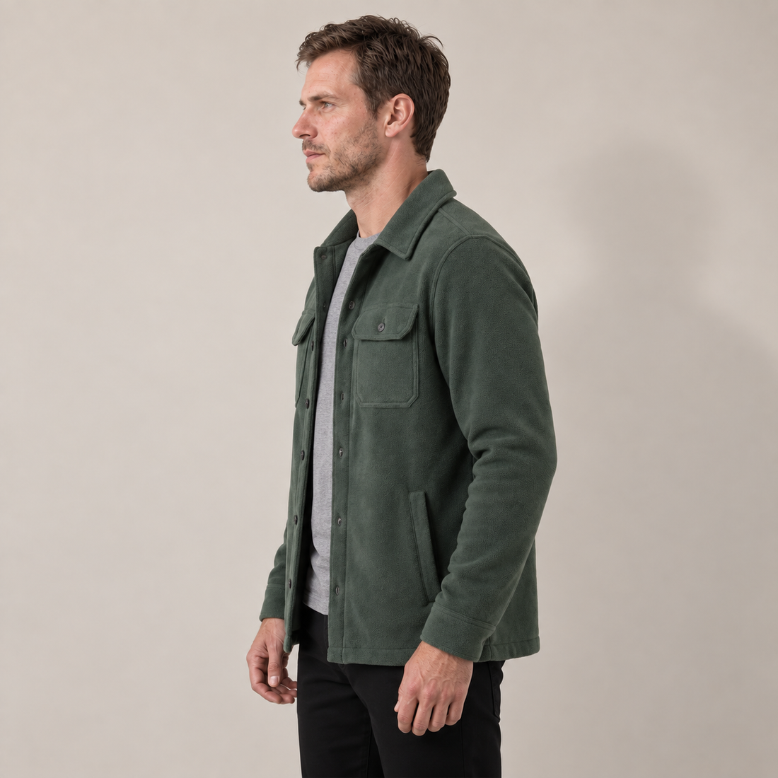 Men's Fleece Overshirt Jacket