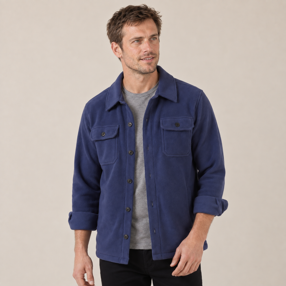 Men's Fleece Overshirt Jacket