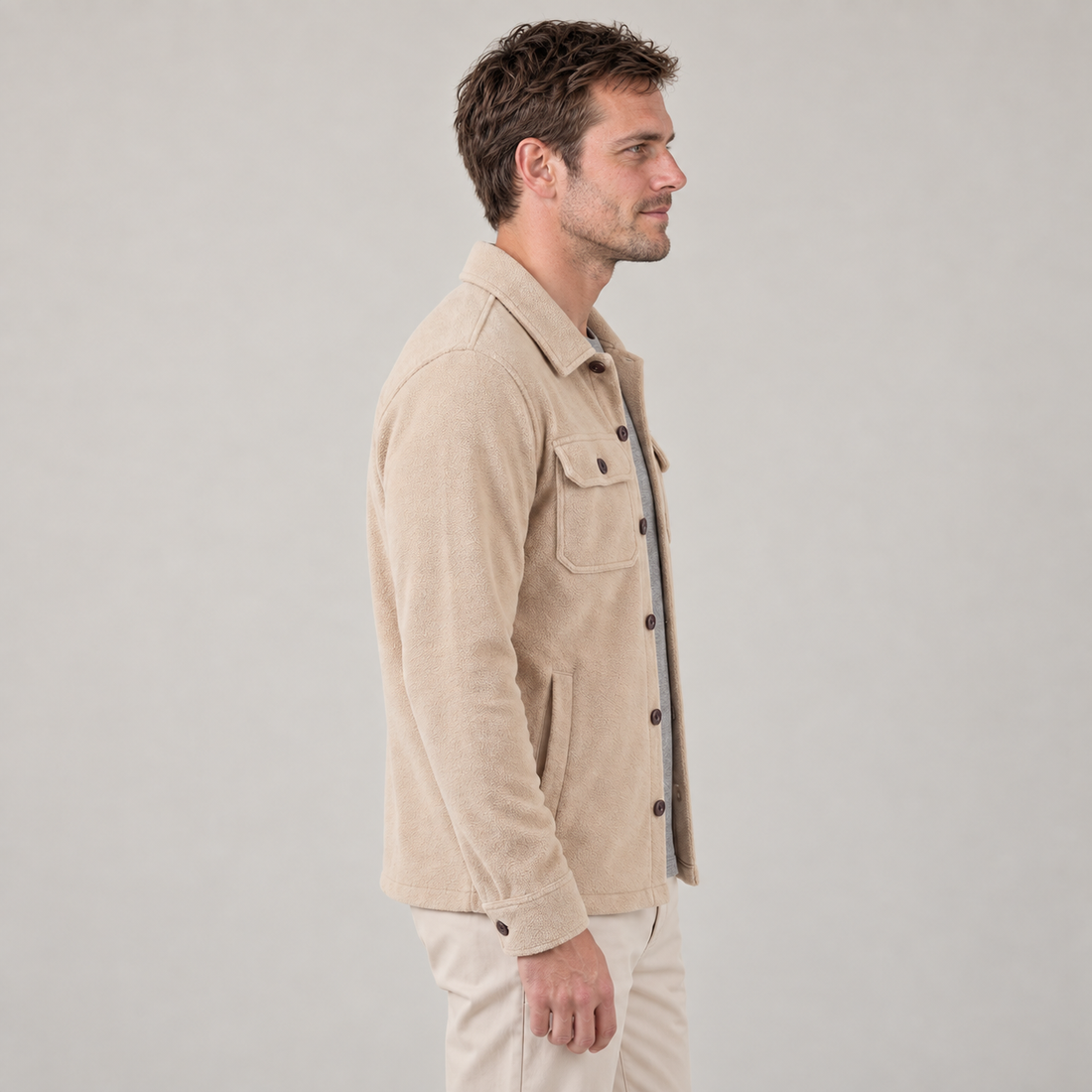 Men's Fleece Overshirt Jacket