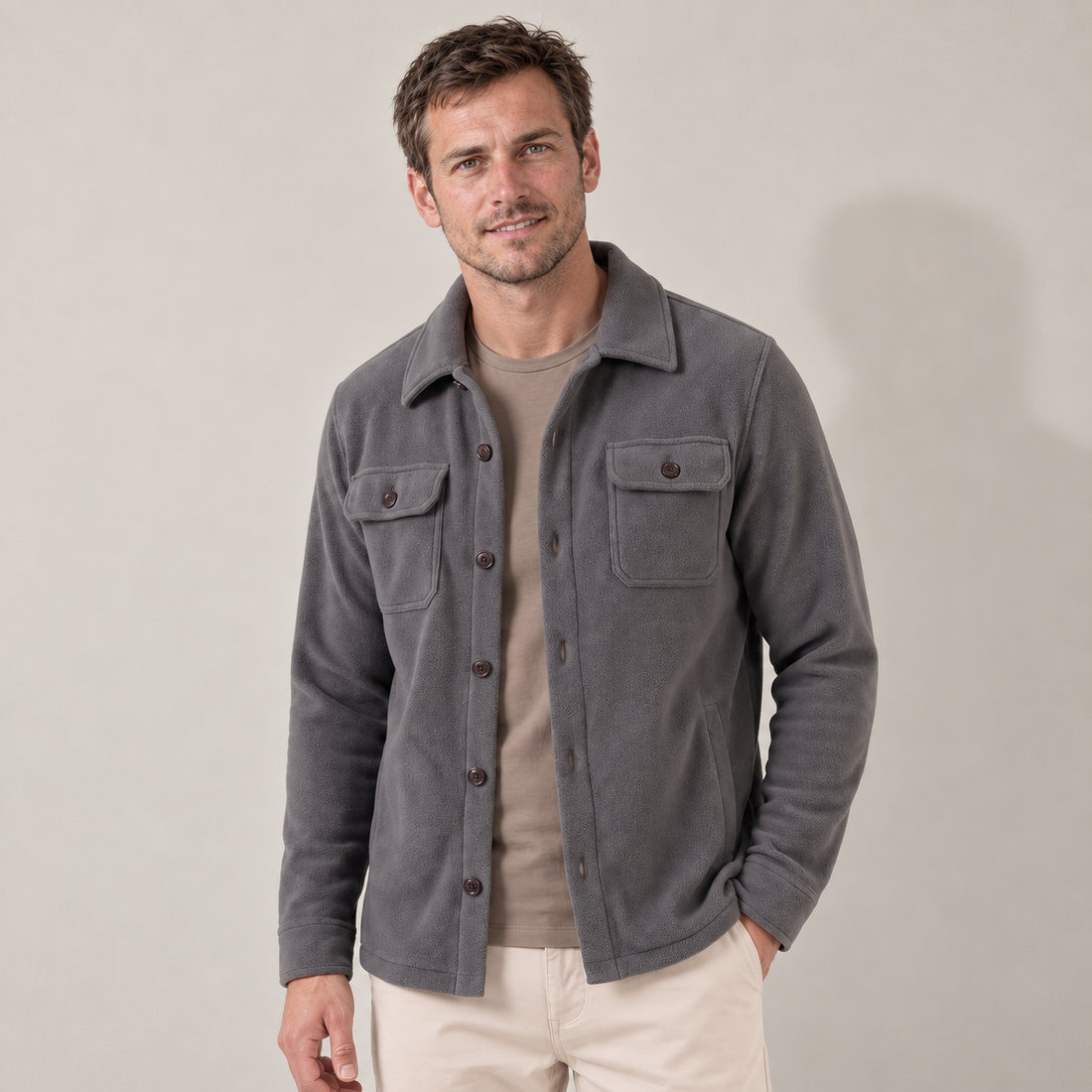 Men's Fleece Overshirt Jacket