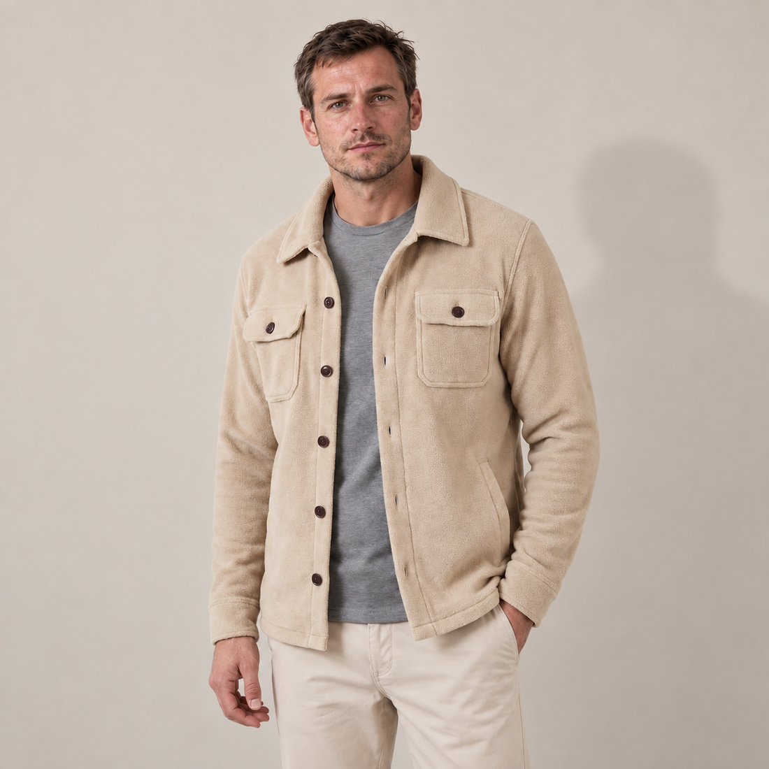 Men's Fleece Overshirt Jacket