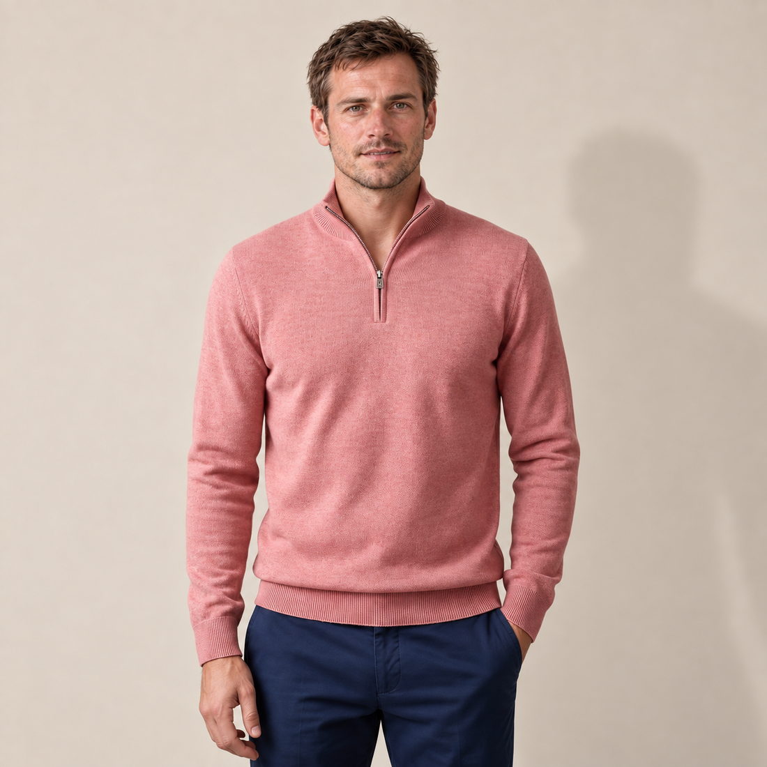 Men's Half-Zip Knit Sweater