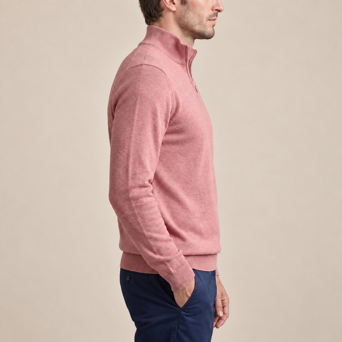Men's Half-Zip Knit Sweater