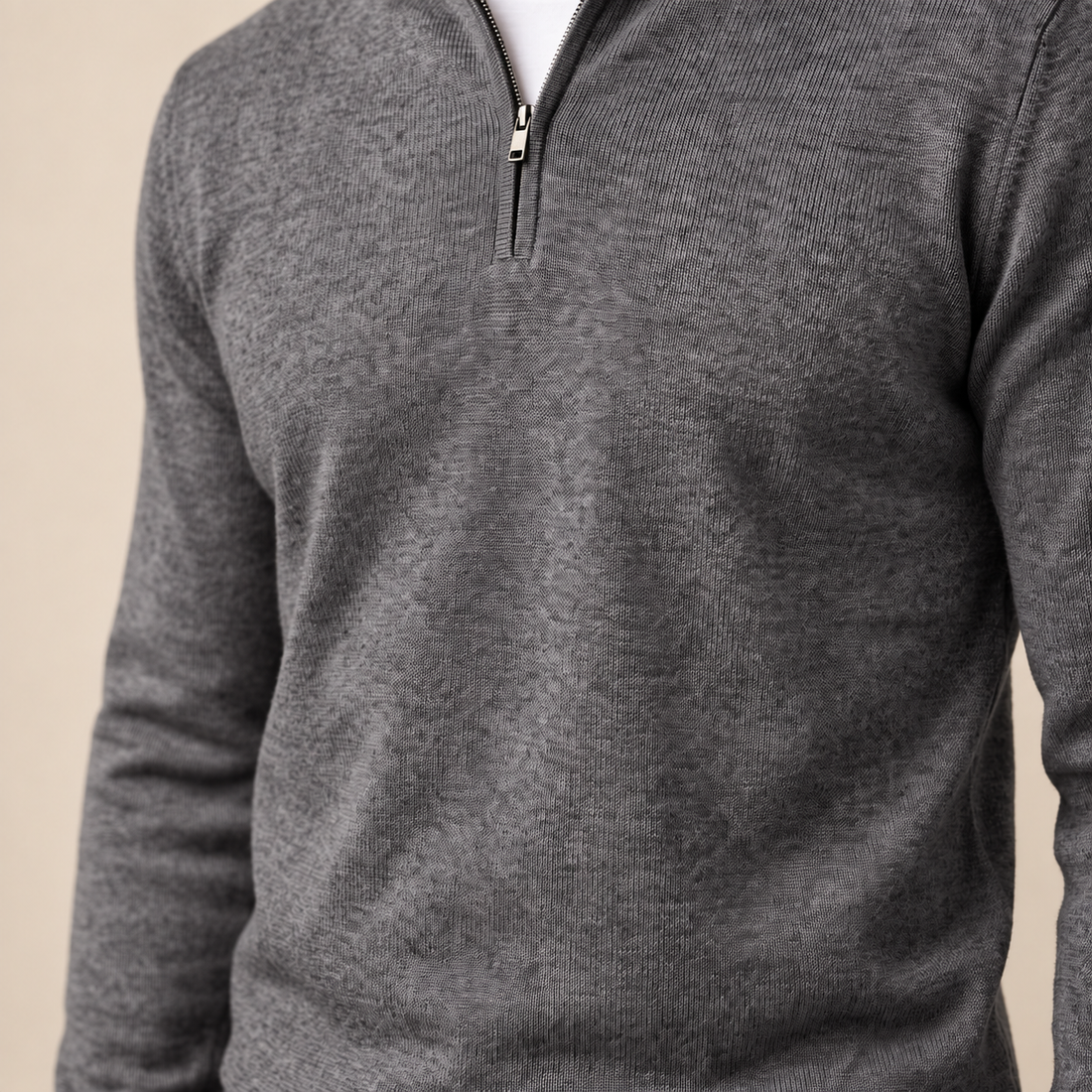 Men's Half-Zip Knit Sweater