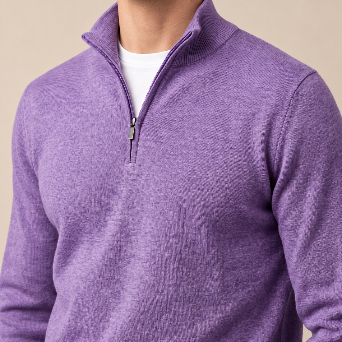 Men's Half-Zip Knit Sweater
