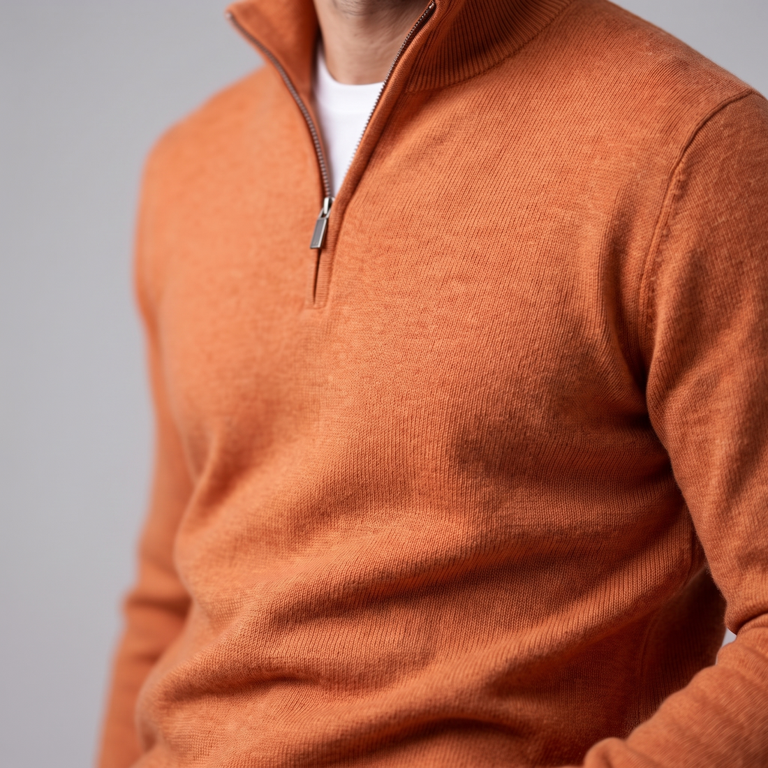 Men's Half-Zip Knit Sweater