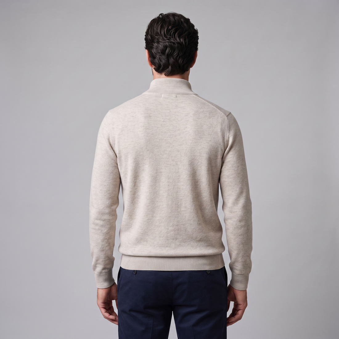 Men's Half-Zip Knit Sweater