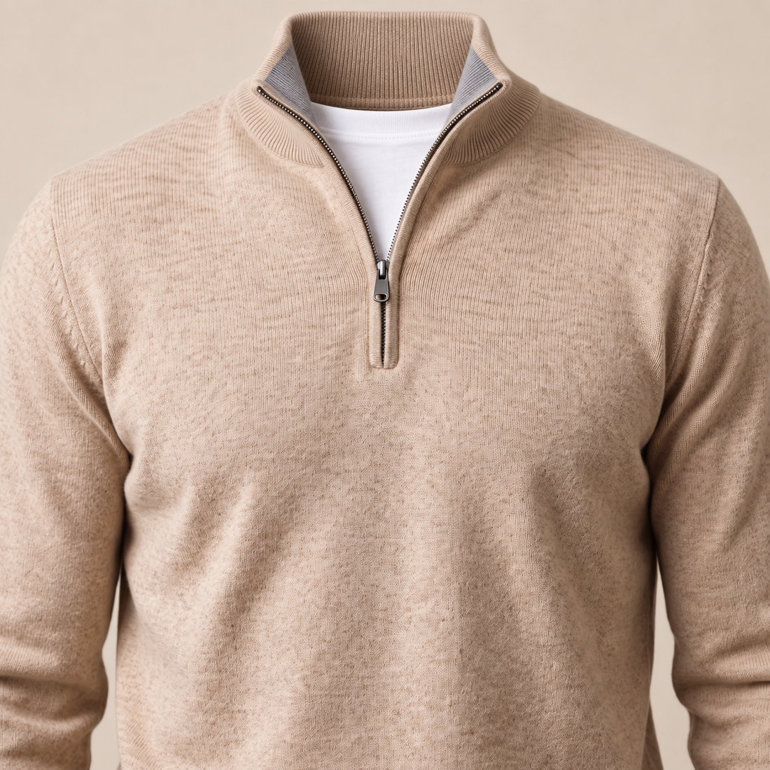 Men's Half-Zip Knit Sweater