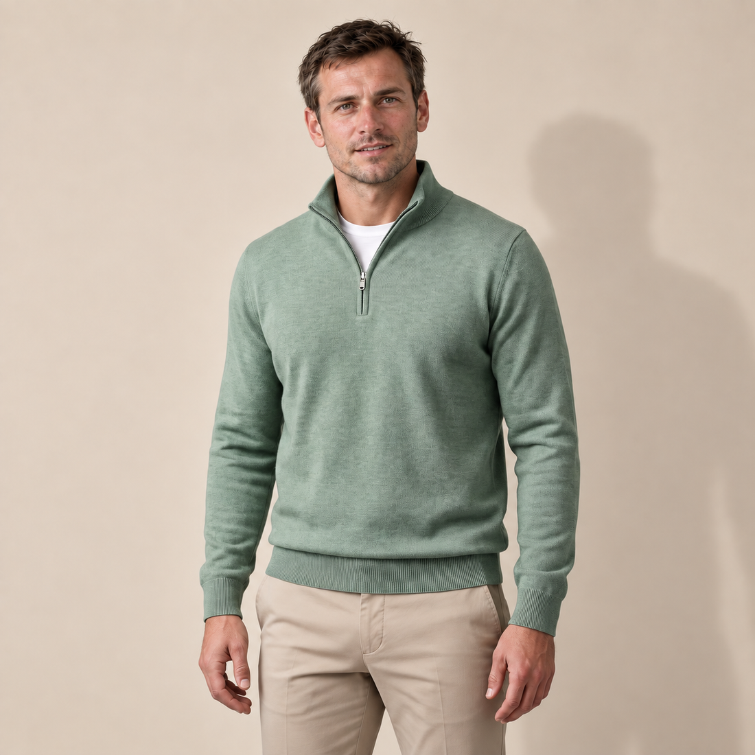 Men's Half-Zip Knit Sweater