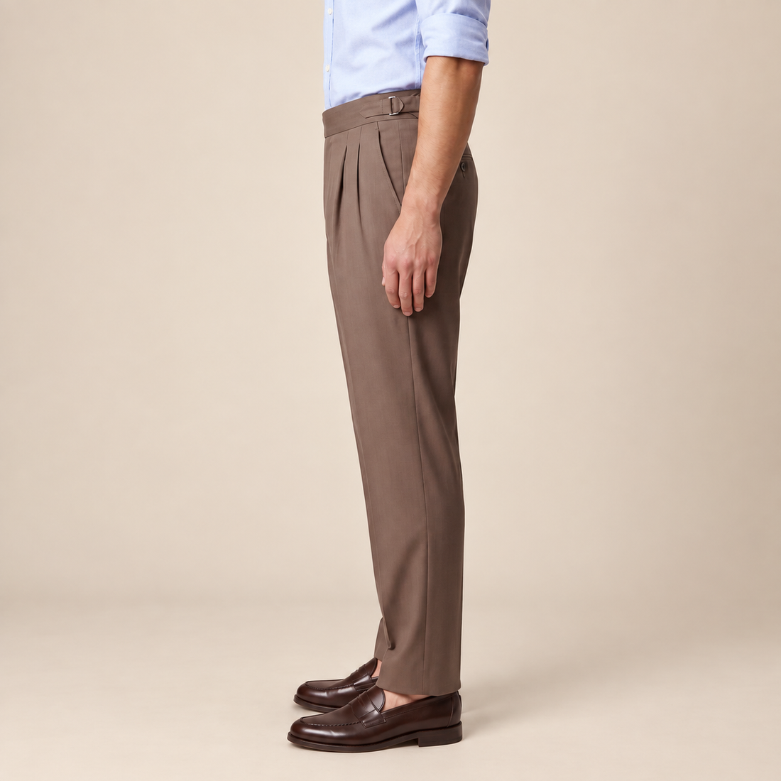 Men's High Waist Formal Trousers with Tailored Fit