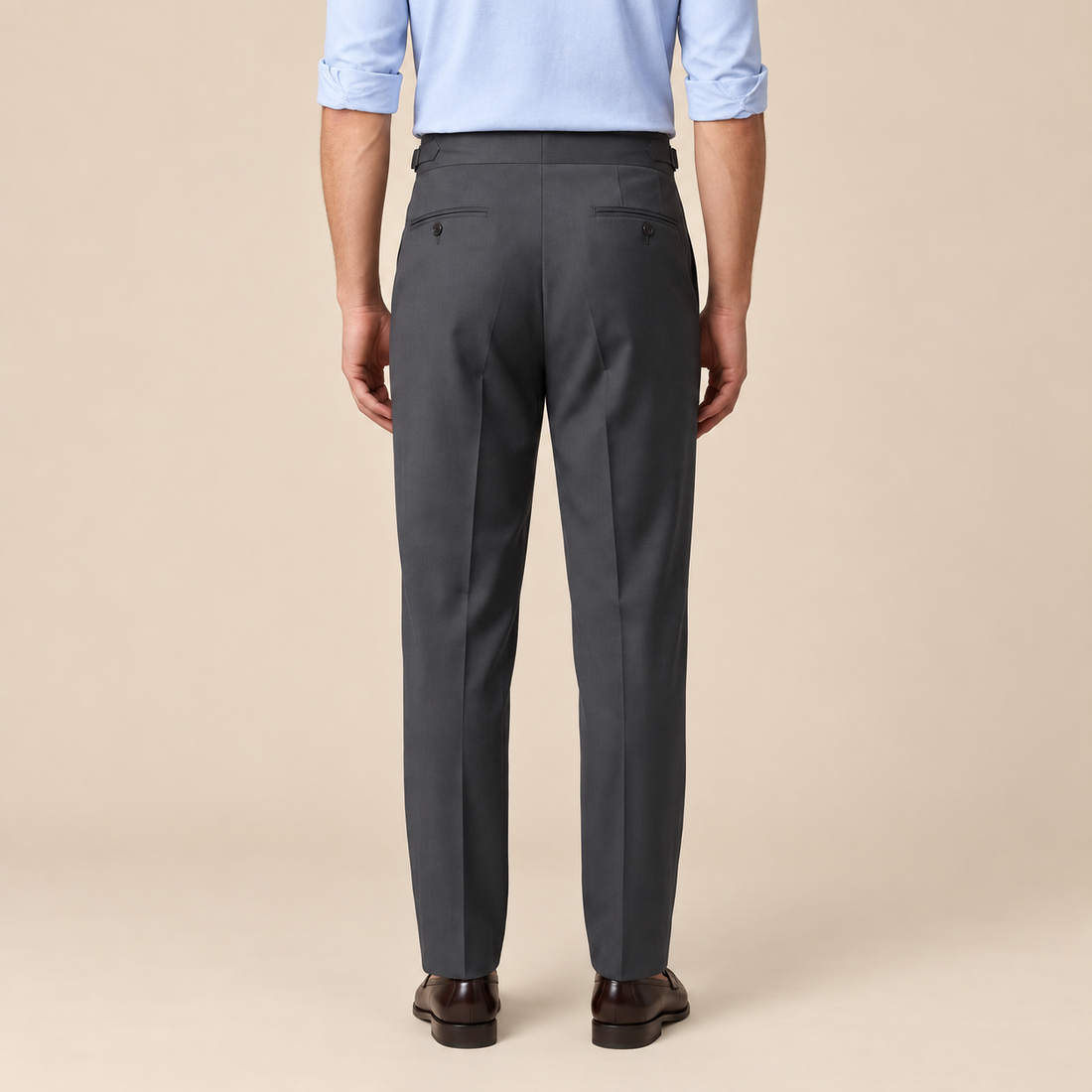 Men's High Waist Formal Trousers with Tailored Fit