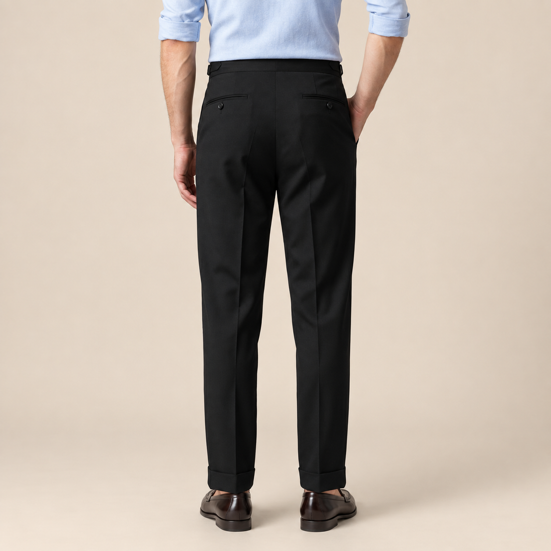 Men's High Waist Formal Trousers with Tailored Fit