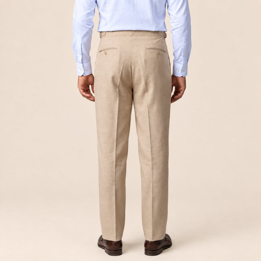 Men's High-Waisted Straight-Leg Trousers