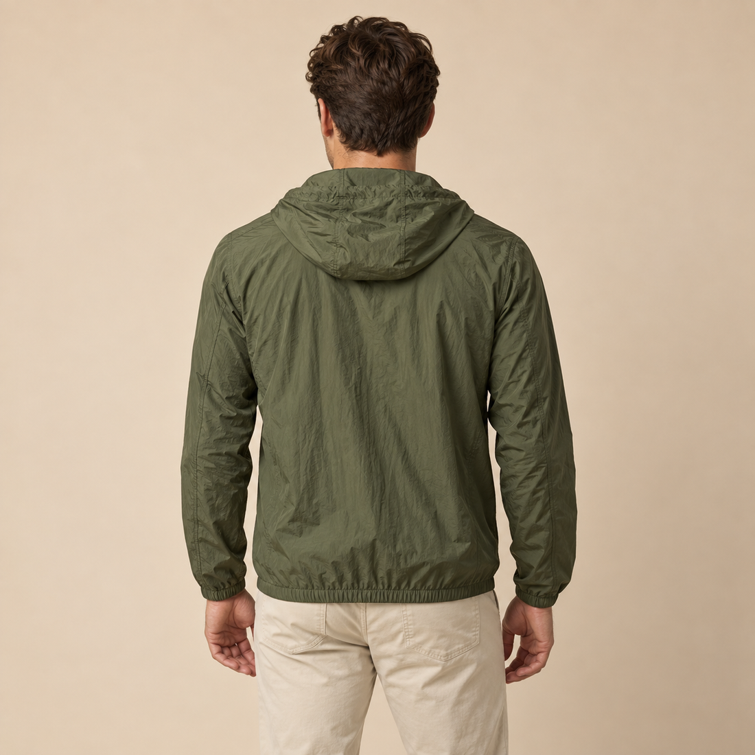 Men's Hooded Lightweight Windbreaker Jacket