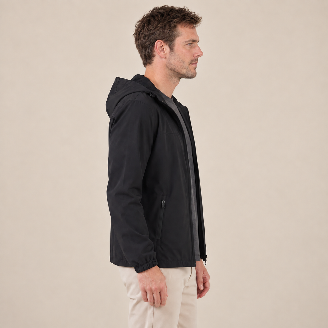 Men's Hooded Windbreaker Jacket