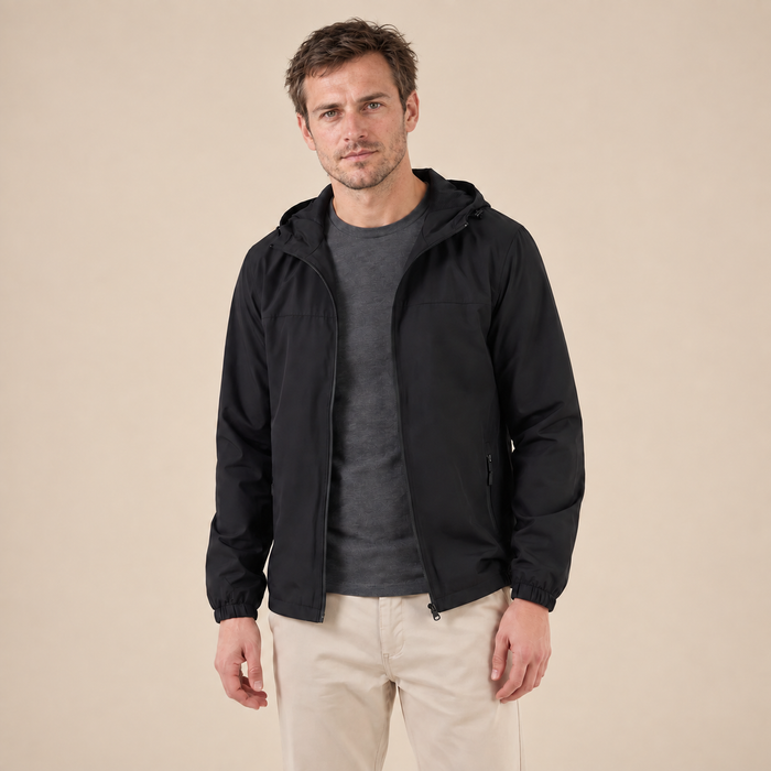 Men's Hooded Windbreaker Jacket
