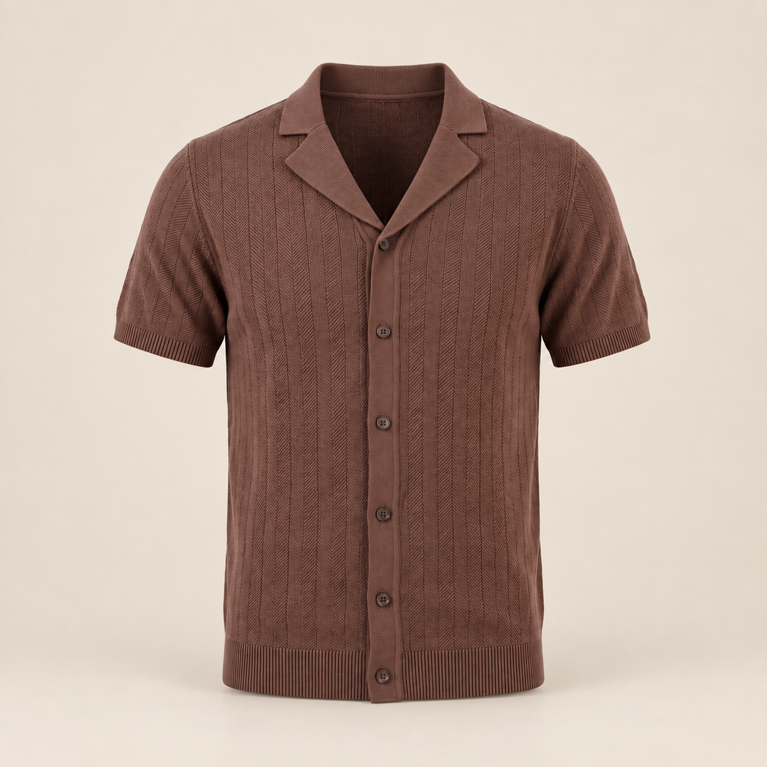 Men's Knit Button Shirt