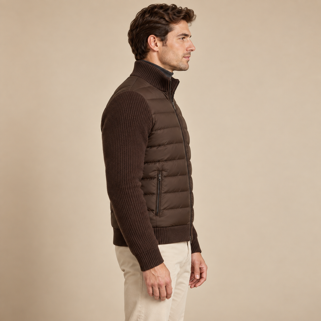 Men's Knit Sleeve Down Jacket
