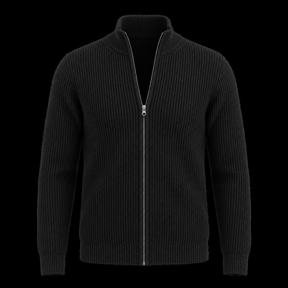 Men's Knitted Zip Up Cardigan