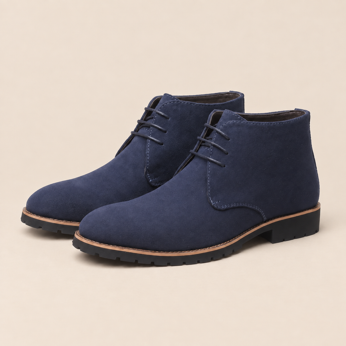 Men's Faux Leather Ankle Boots