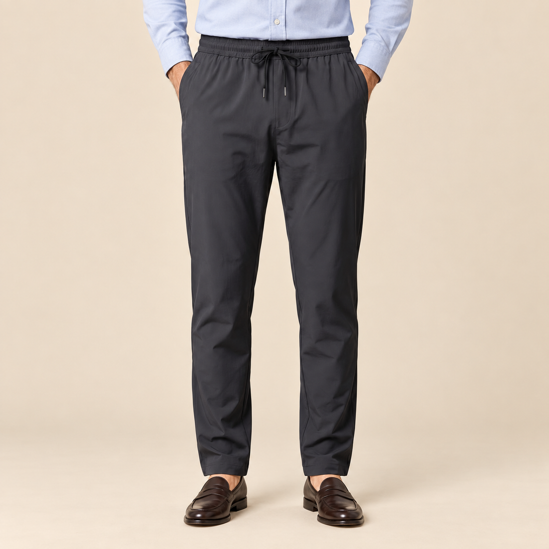 Men's Lightweight Nylon Drawstring Trousers