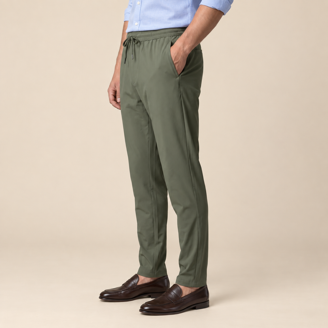 Men's Lightweight Nylon Drawstring Trousers