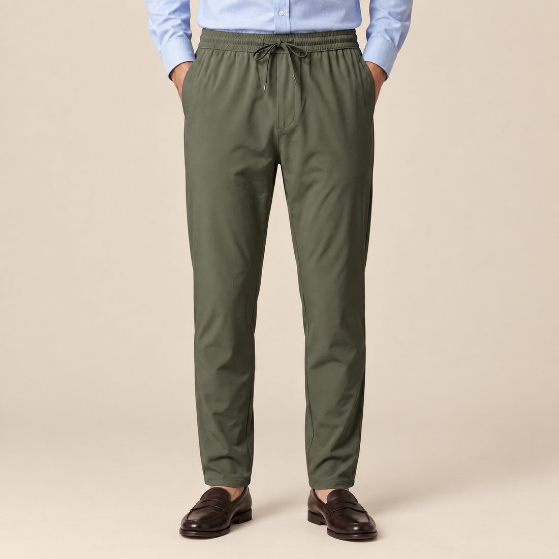 Men's Lightweight Nylon Drawstring Trousers