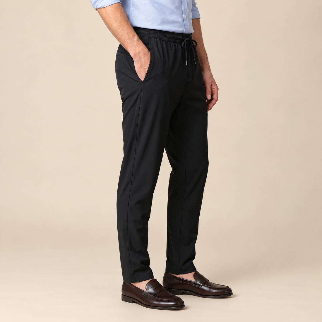 Men's Lightweight Nylon Drawstring Trousers