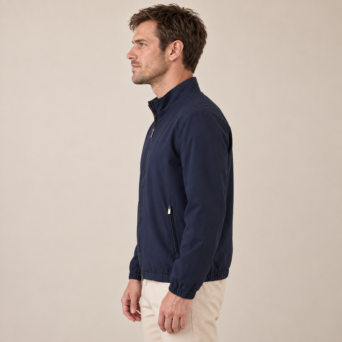 Men's Lightweight Zip-Up Bomber Jacket