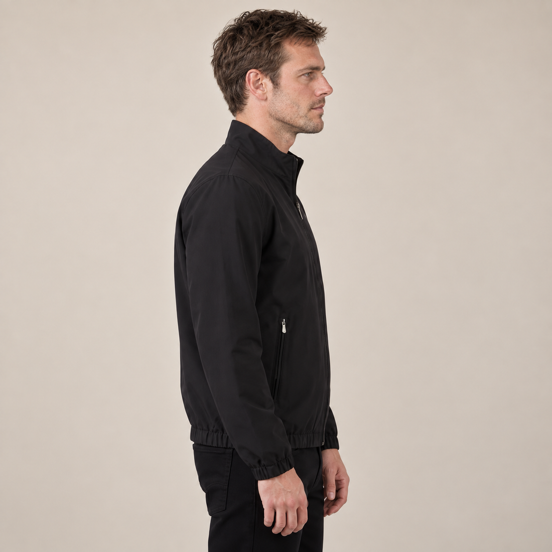 Men's Lightweight Zip-Up Bomber Jacket