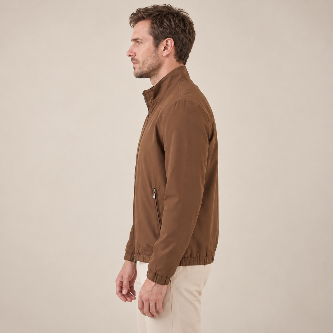Men's Lightweight Zip-Up Bomber Jacket