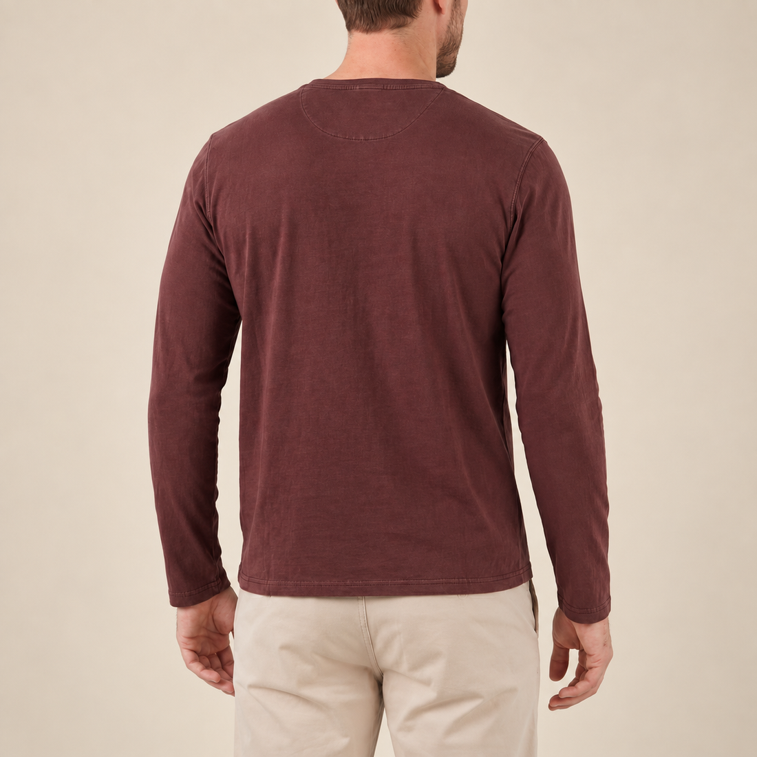 Men's Long Sleeve Henley Shirt