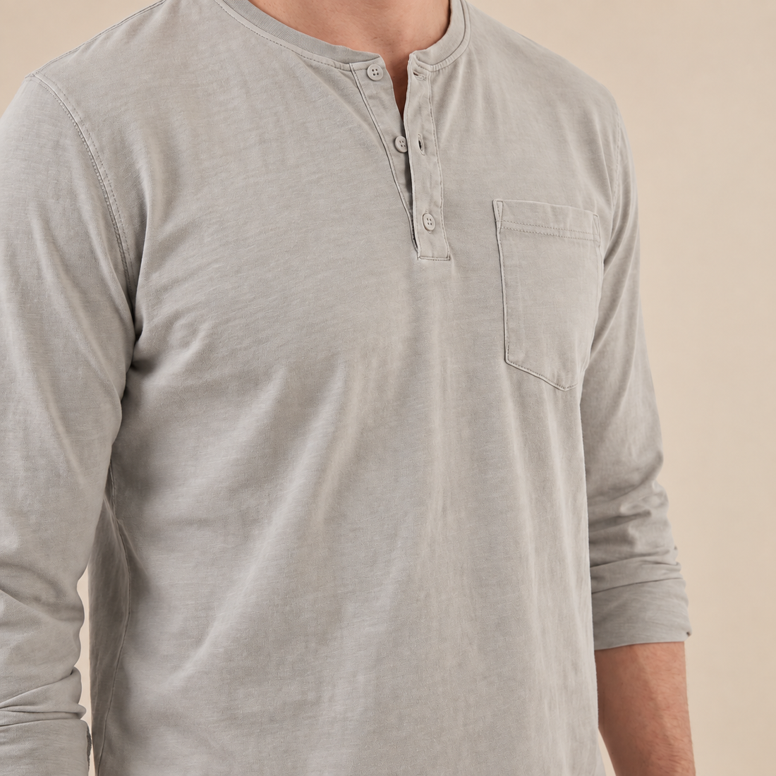 Men's Long Sleeve Henley Shirt