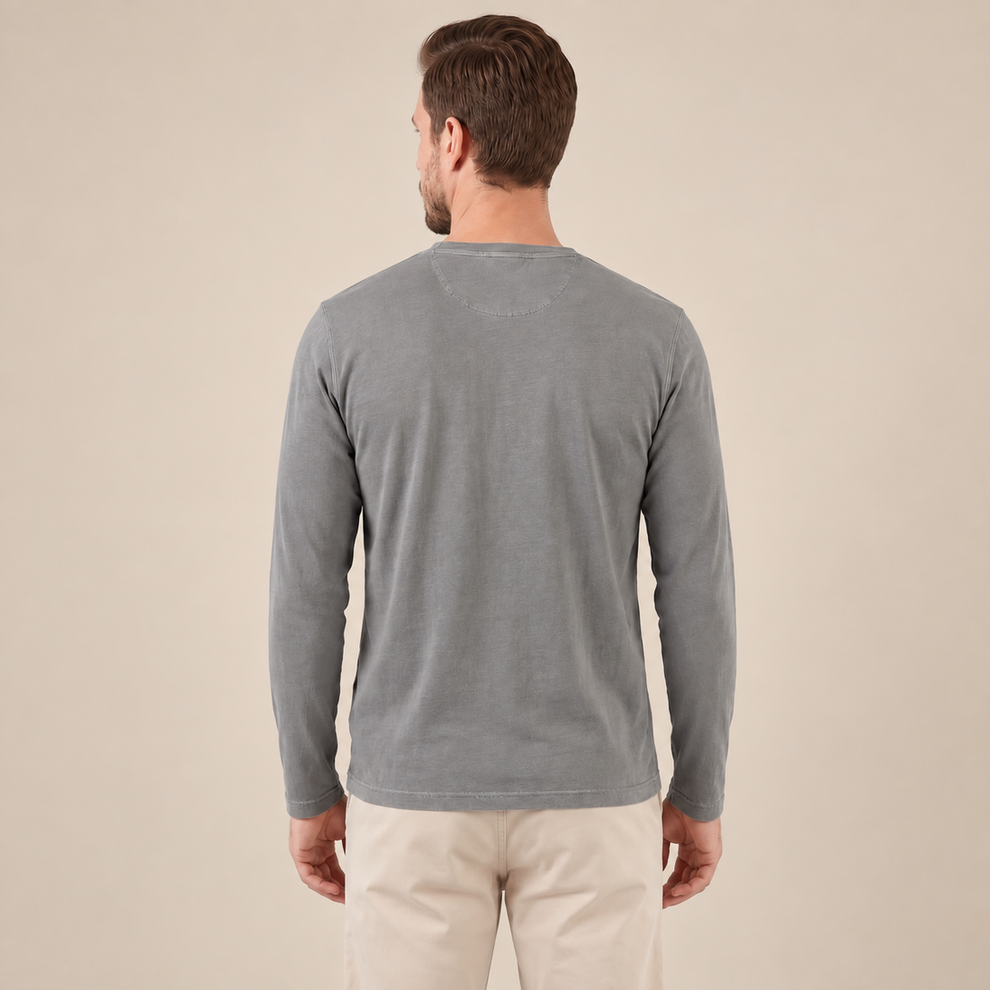 Men's Long Sleeve Henley Shirt