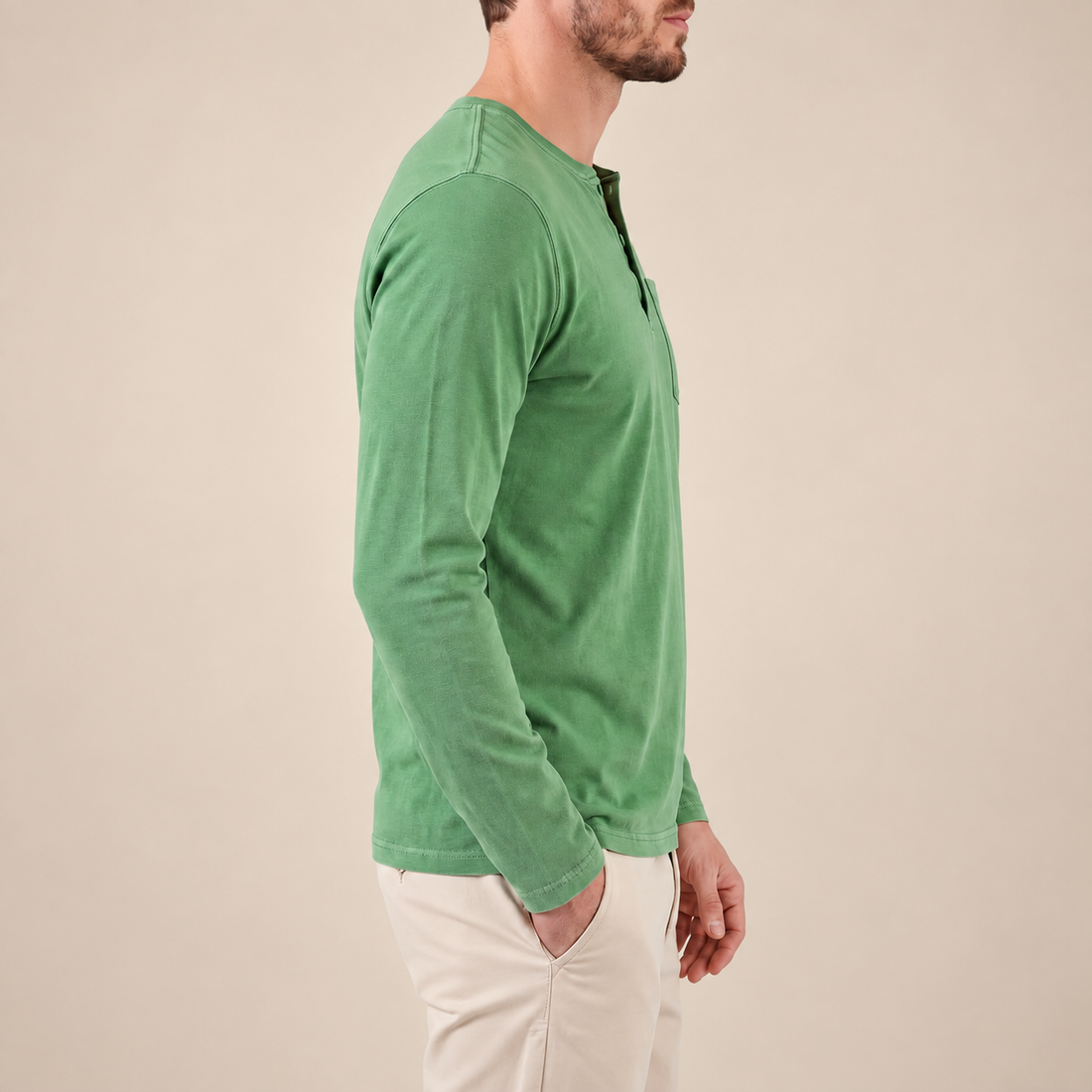 Men's Long Sleeve Henley Shirt