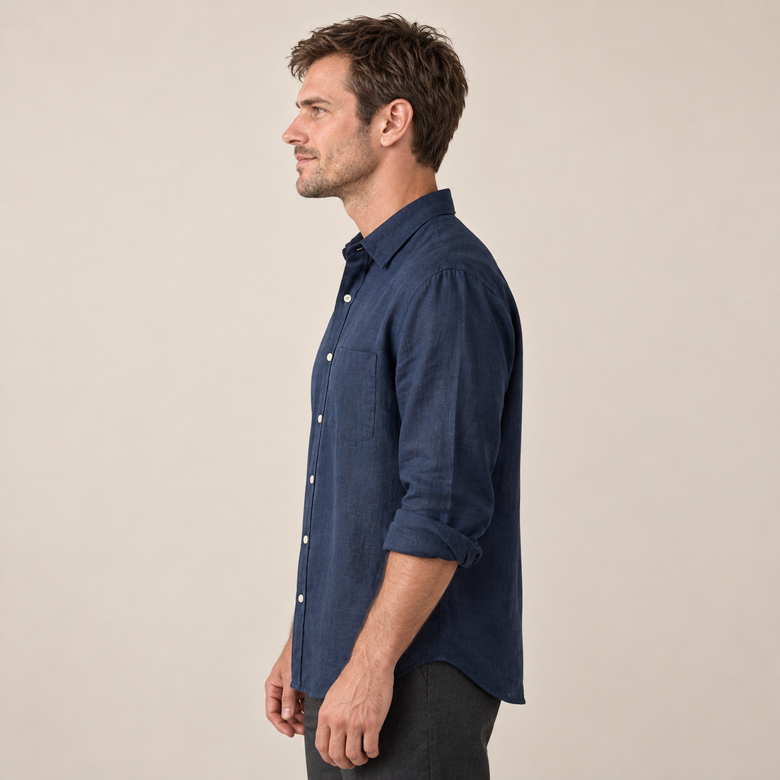 Men's Long Sleeve Oversized Shirt