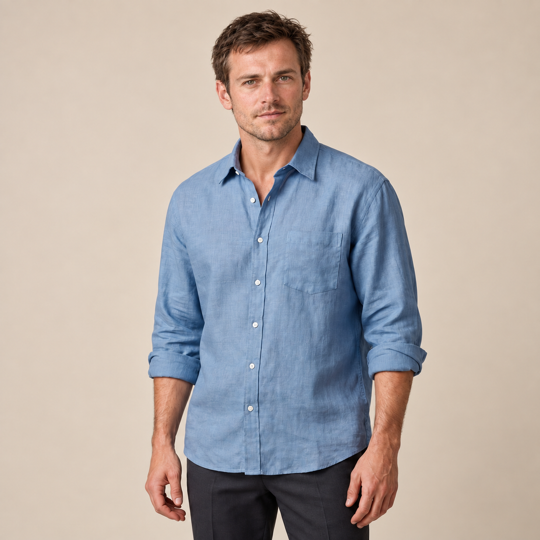 Men's Long Sleeve Oversized Shirt