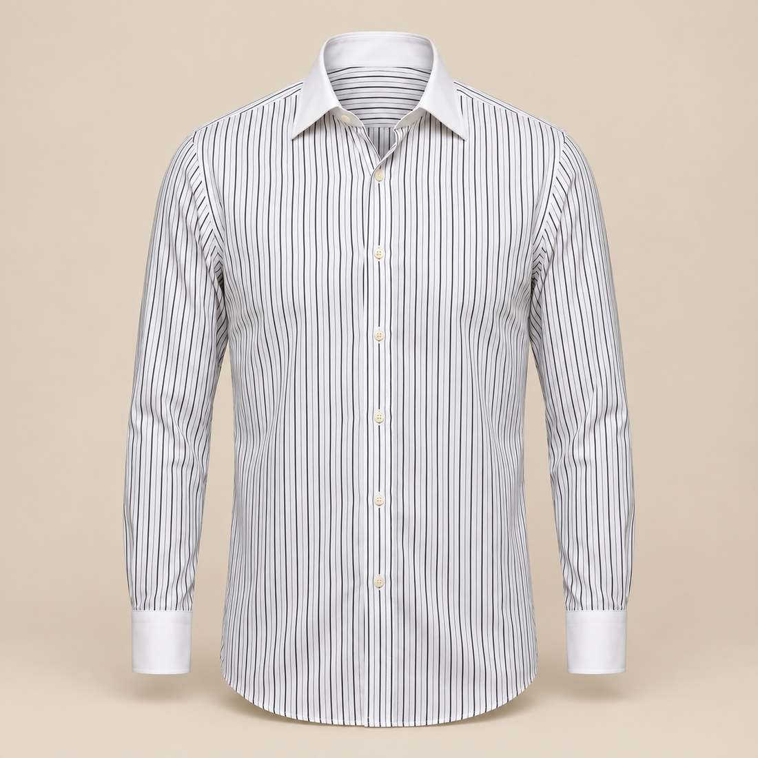 Men's Pinstripe Shirt with French Cuffs