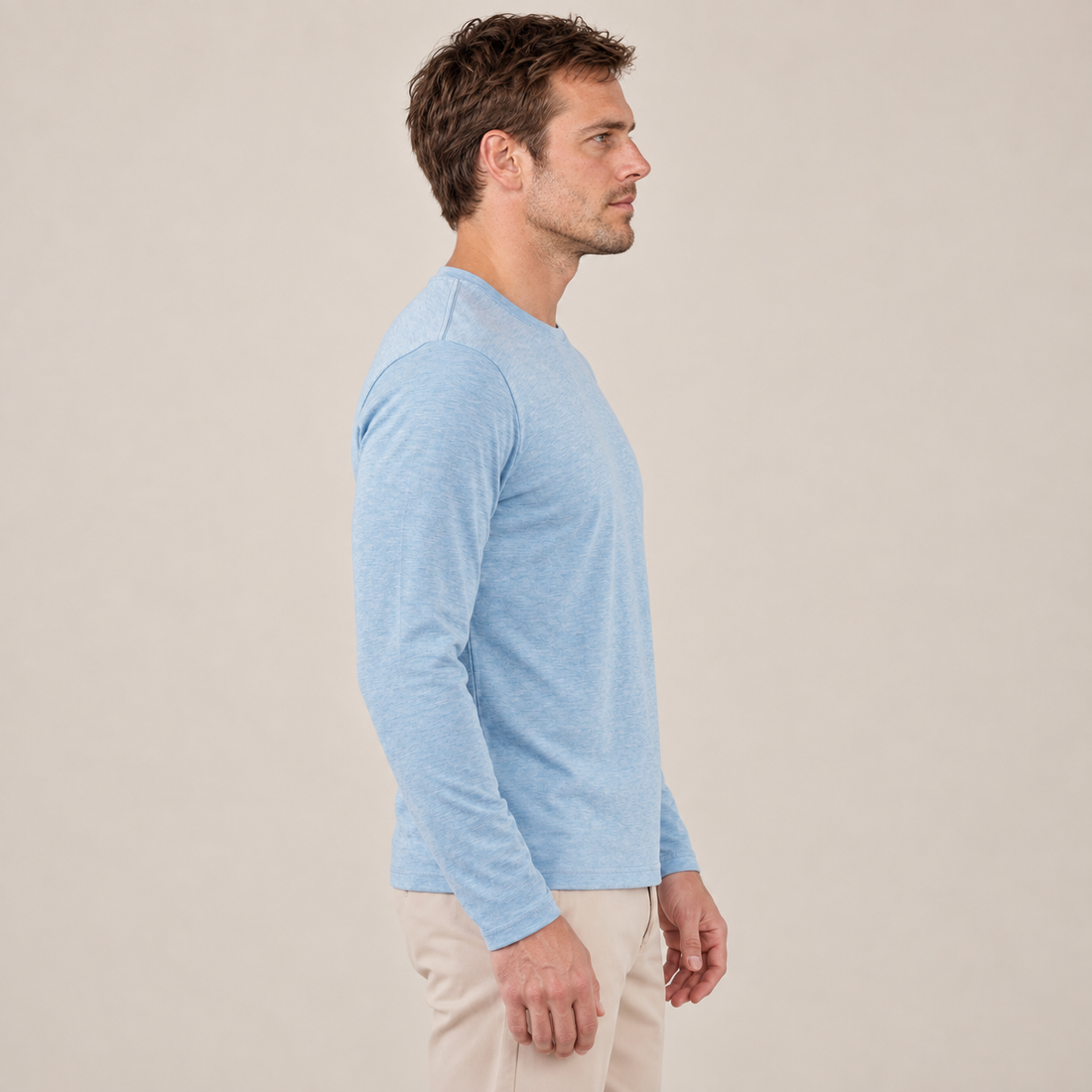 Men's Long-Sleeved Crew Neck Sweater