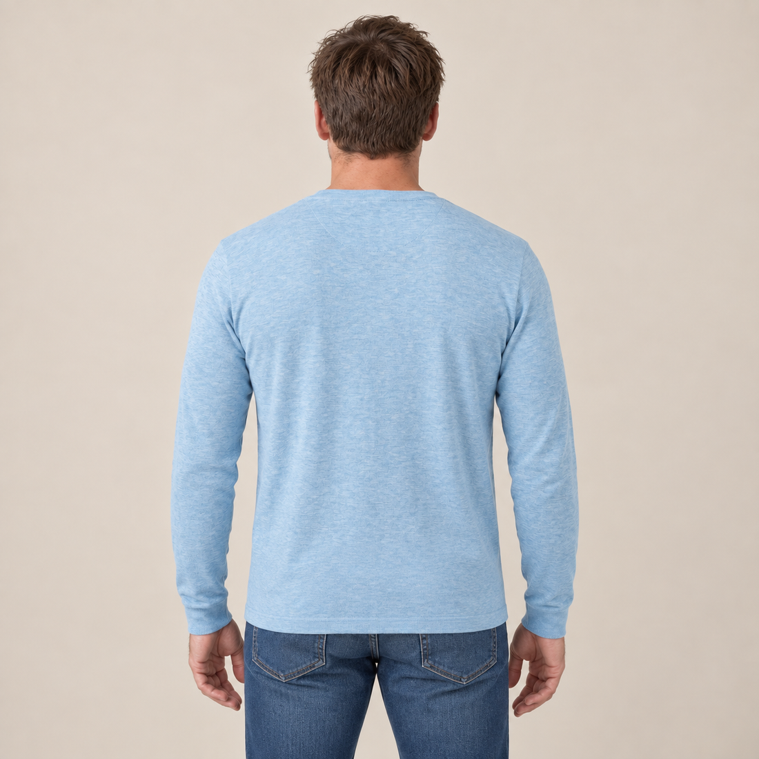 Men's Long-Sleeved Crew Neck Sweater
