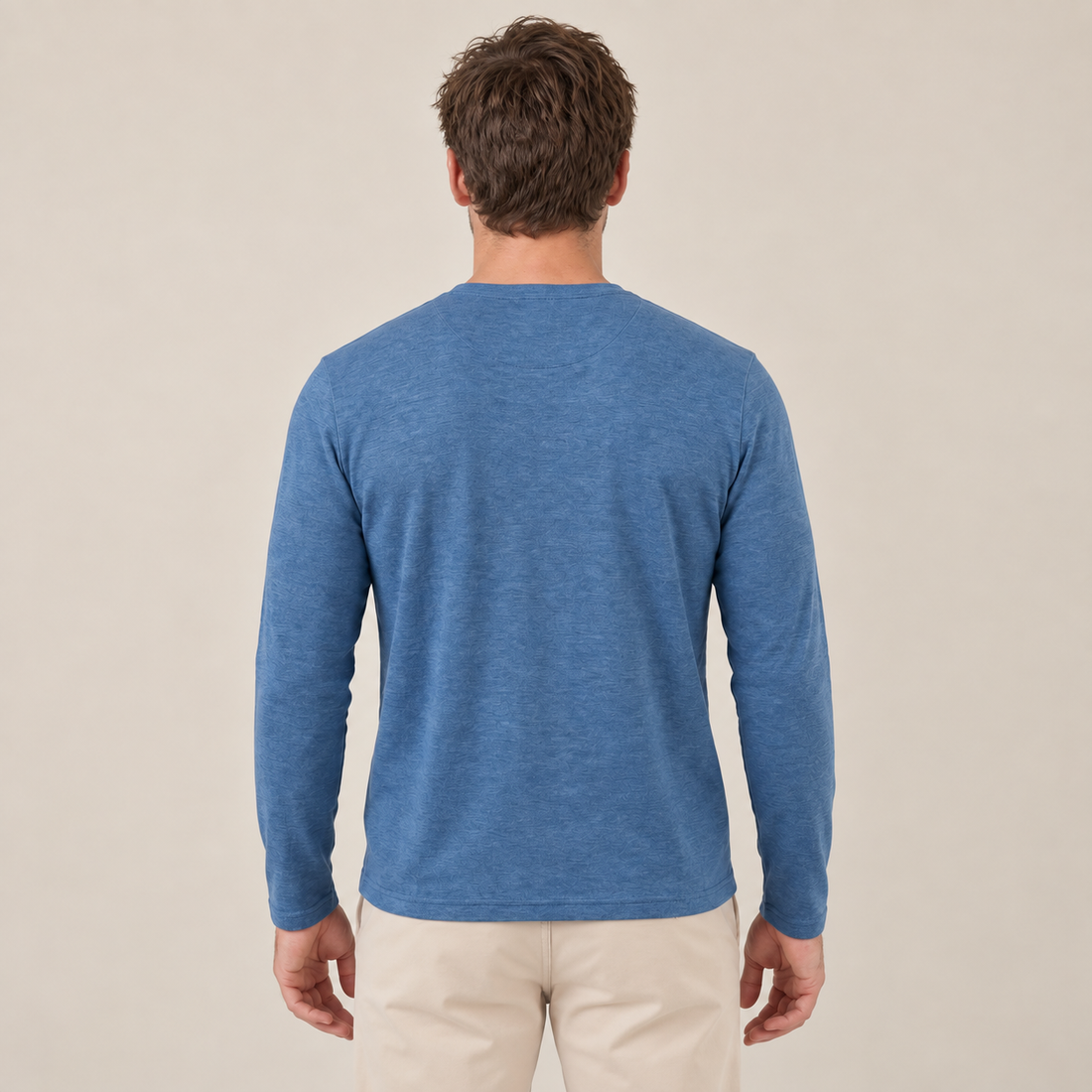 Men's Long-Sleeved Crew Neck Sweater