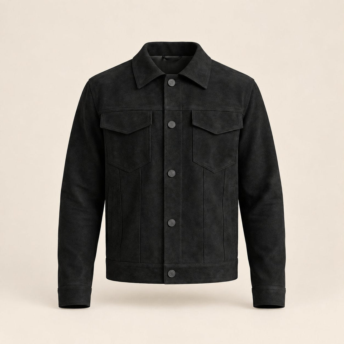 Men's Minimalist Button Closure Jacket